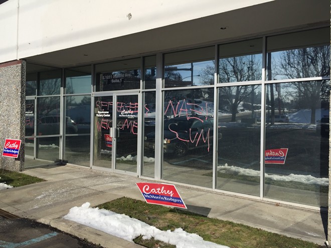 No, the graffiti on the Spokane GOP headquarters is not a hate crime