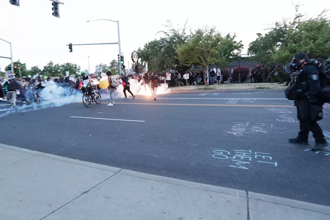 Police respond in force to largely peaceful Spokane protests over immigration enforcement