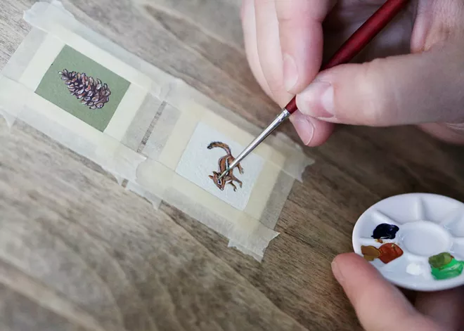 Spokane artist Mickelle Farnsworth specializes in making itty bitty art