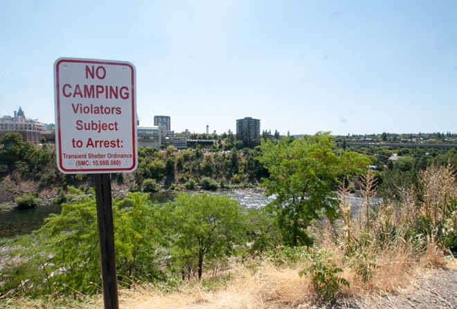 The city's newest addition to Kendall Yards' Centennial Trail: 18 anti-homeless-camping signs (14)