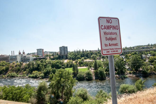 The city's newest addition to Kendall Yards' Centennial Trail: 18 anti-homeless-camping signs (16)