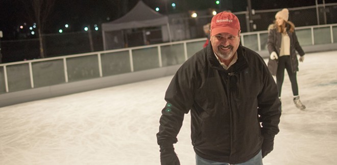 Mayor David Condon and others test out Riverfront Park's new ice-skating ribbon (16)