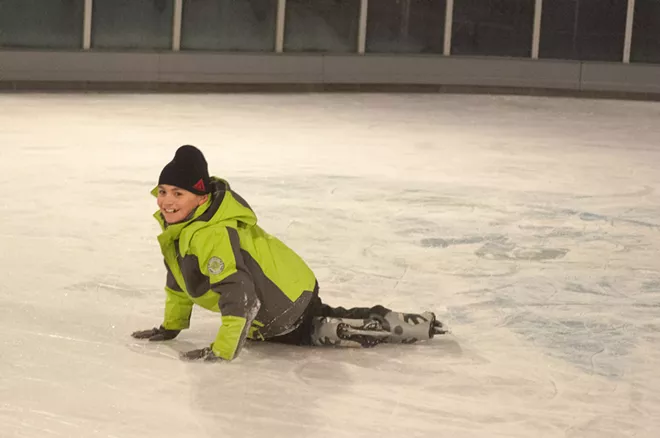 Mayor David Condon and others test out Riverfront Park's new ice-skating ribbon (23)