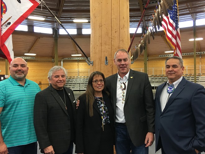Interior Secretary Zinke visits Spokane Tribe to talk Grand Coulee reparations, opioid crisis