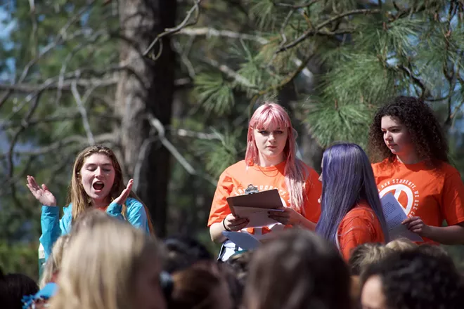 Spokane Valley students walk out to protest gun violence, meet alt-right counter protesters