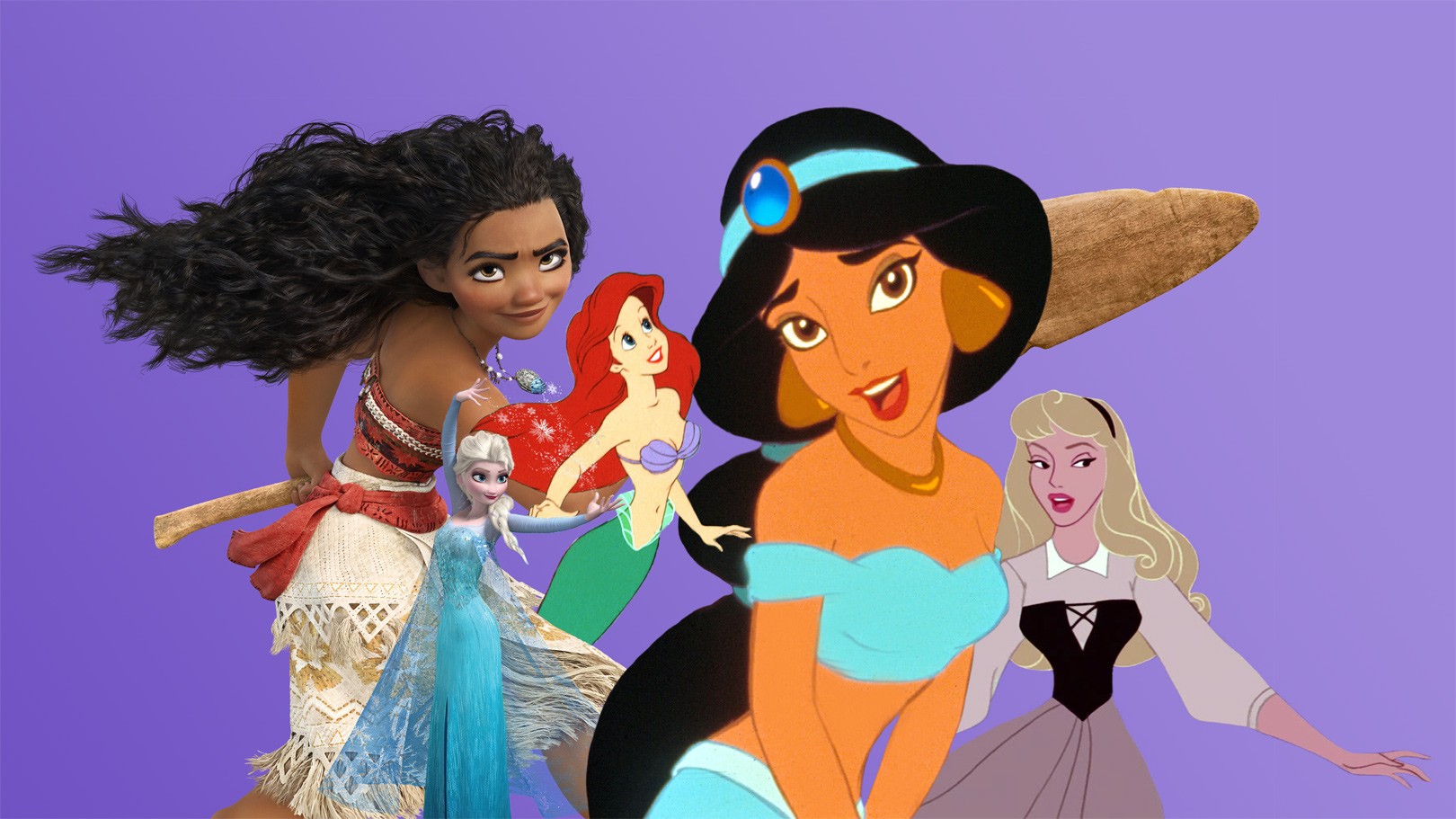 Disney Princess 16-Piece Dinnerware Set | Merida, Pocahontas, Moana, Snow White