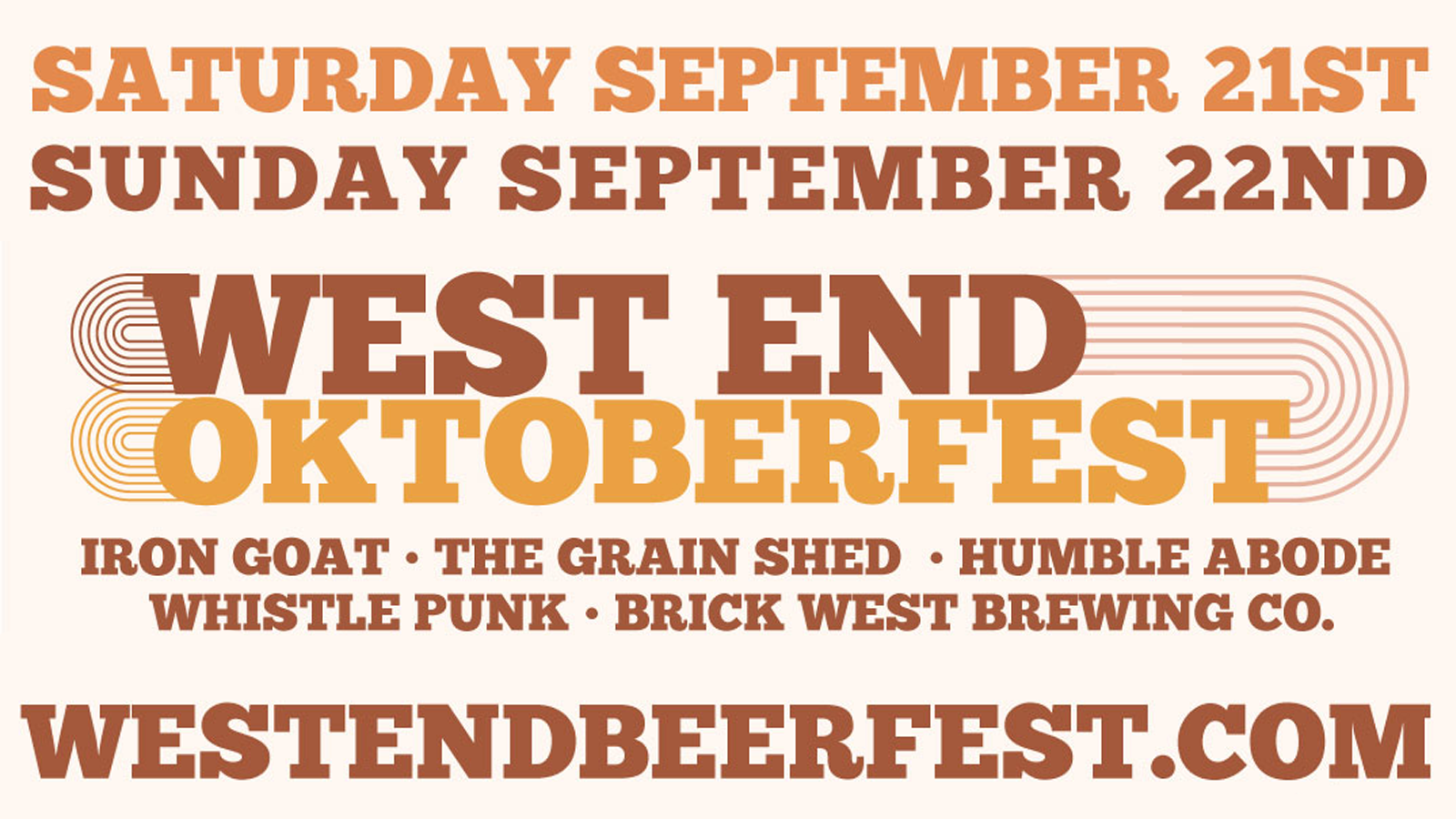 The West End Oktoberfest 2024 Brick West Brewing Co. Food & Drink