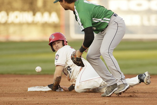 Photos of the Spokane Indians opening day win over the Eugene Emeralds at  Avista Stadium on Apr. 11, 2023, Spokane, The Pacific Northwest Inlander