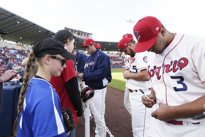 Photos of the Spokane Indians opening day win over the Eugene Emeralds at  Avista Stadium on Apr. 11, 2023, Spokane, The Pacific Northwest Inlander