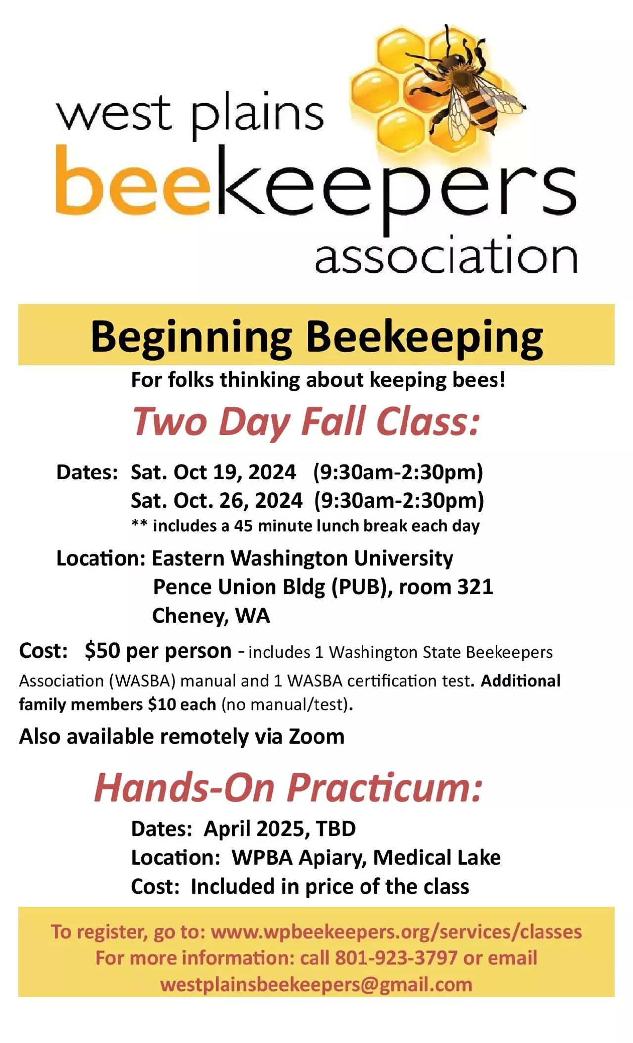 Beginning Beekeeping Class Eastern Washington University Sports & Outdoors The Pacific
