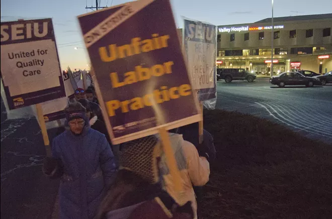 Union nurses and staff strike at Deaconess, Valley hospitals