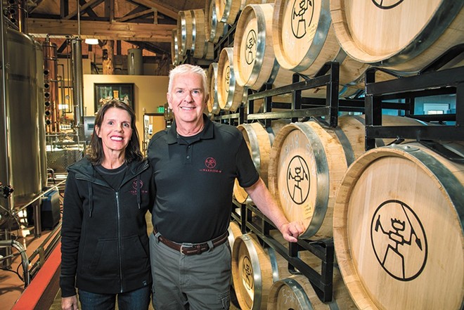 Mary and Rich Clemson founded Warrior Liquor last year.