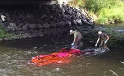 Why the Little Spokane River looks red